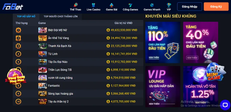 Các trò chơi Nổ Hũ đa dạng tại 6623galaxy với đồ họa bắt mắt